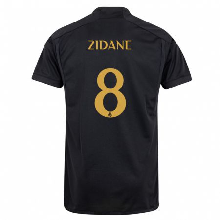 Kandiny Deti Théo Zidane #8 Čierna Dresy Tretia Csapatmez 2023/24 Triĭká