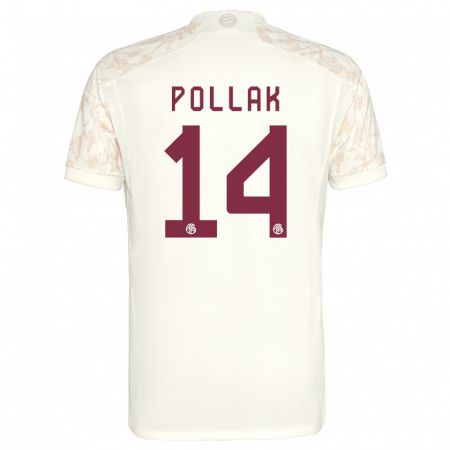 Kandiny Deti Florian Pollak #14 Off White Dresy Tretia Csapatmez 2023/24 Triĭká