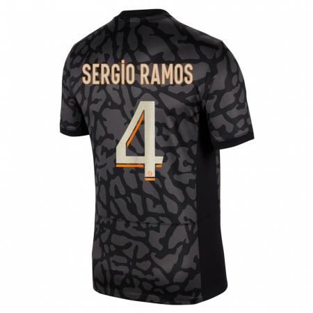 Kandiny Deti Sergio Ramos #4 Čierna Dresy Tretia Csapatmez 2023/24 Triĭká