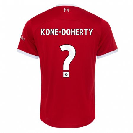 Kandiny Muži Trent Kone-Doherty #0 Červená Dresy Hazai Csapatmez 2023/24 Triĭká