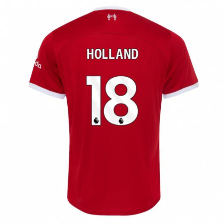 Kandiny Muži Ceri Holland #18 Červená Dresy Hazai Csapatmez 2023/24 Triĭká