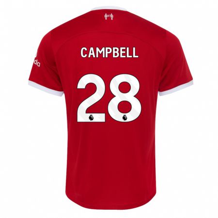 Kandiny Muži Megan Campbell #28 Červená Dresy Hazai Csapatmez 2023/24 Triĭká