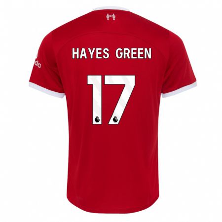 Kandiny Muži Charlie Hayes-Green #17 Červená Dresy Hazai Csapatmez 2023/24 Triĭká