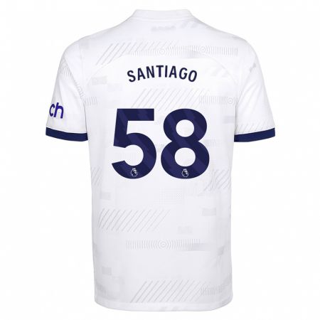 Kandiny Muži Yago Santiago #58 Biely Dresy Hazai Csapatmez 2023/24 Triĭká
