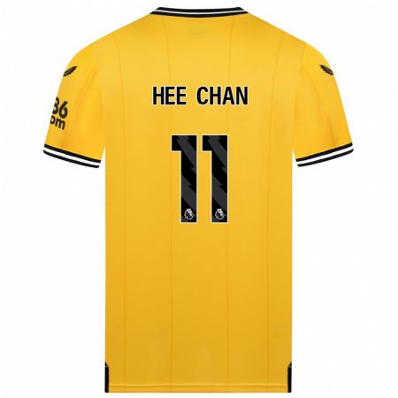 Kandiny Muži Hee-Chan Hwang #11 Žltá Dresy Hazai Csapatmez 2023/24 Triĭká