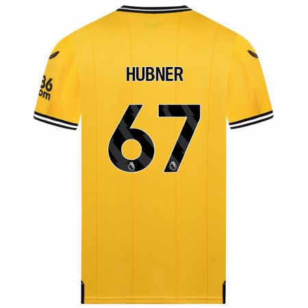 Kandiny Muži Justin Hubner #67 Žltá Dresy Hazai Csapatmez 2023/24 Triĭká