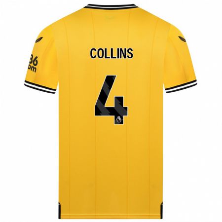 Kandiny Muži Nathan Collins #4 Žltá Dresy Hazai Csapatmez 2023/24 Triĭká