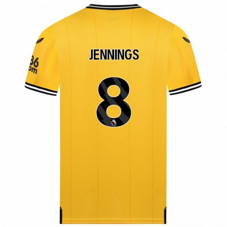 Kandiny Muži Shannie Jennings #8 Žltá Dresy Hazai Csapatmez 2023/24 Triĭká
