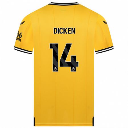 Kandiny Muži Amy Dicken #14 Žltá Dresy Hazai Csapatmez 2023/24 Triĭká