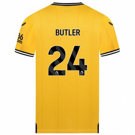 Kandiny Muži Elli Butler #24 Žltá Dresy Hazai Csapatmez 2023/24 Triĭká