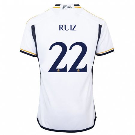 Kandiny Muži Ferran Ruiz #22 Biely Dresy Hazai Csapatmez 2023/24 Triĭká