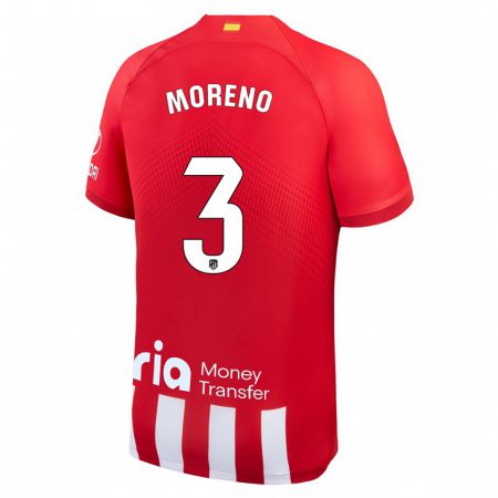 Kandiny Muži Marco Moreno #3 Červená Biela Dresy Hazai Csapatmez 2023/24 Triĭká