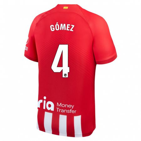 Kandiny Muži Mariano Gómez #4 Červená Biela Dresy Hazai Csapatmez 2023/24 Triĭká