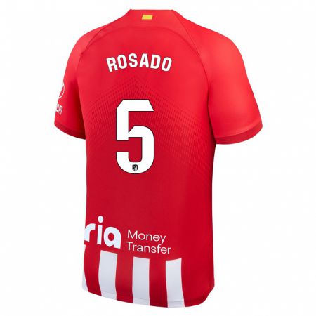 Kandiny Muži Diego Rosado #5 Červená Biela Dresy Hazai Csapatmez 2023/24 Triĭká