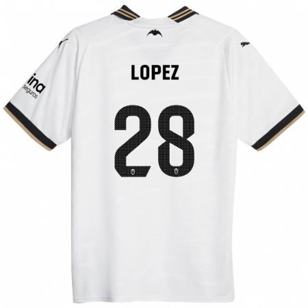 Kandiny Muži Saray Lopez #28 Biely Dresy Hazai Csapatmez 2023/24 Triĭká