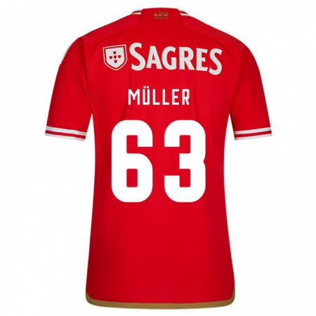 Kandiny Muži José Müller #63 Červená Dresy Hazai Csapatmez 2023/24 Triĭká