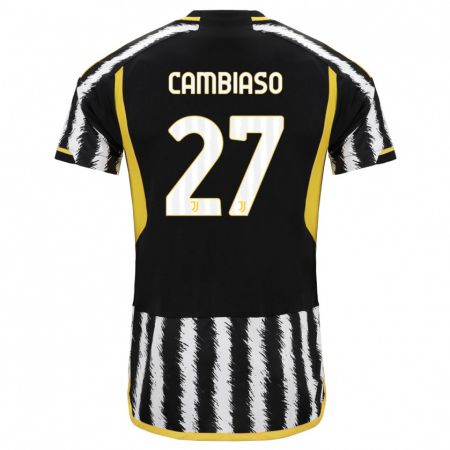 Kandiny Muži Andrea Cambiaso #27 Čierna Biela Dresy Hazai Csapatmez 2023/24 Triĭká