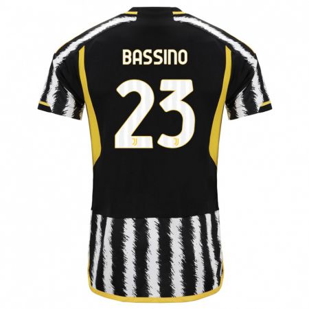 Kandiny Muži Alessandro Bassino #23 Čierna Biela Dresy Hazai Csapatmez 2023/24 Triĭká
