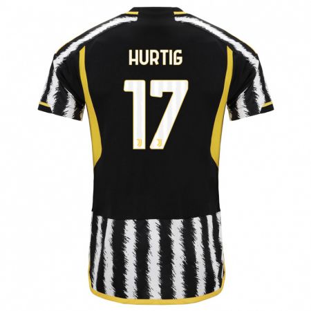 Kandiny Muži Lina Hurtig #17 Čierna Biela Dresy Hazai Csapatmez 2023/24 Triĭká