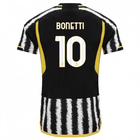 Kandiny Muži Andrea Bonetti #10 Čierna Biela Dresy Hazai Csapatmez 2023/24 Triĭká