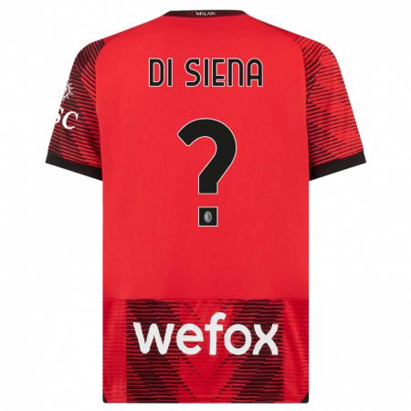 Kandiny Muži Andrea Di Siena #0 Červená Čierna Dresy Hazai Csapatmez 2023/24 Triĭká