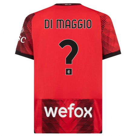 Kandiny Muži Simone Di Maggio #0 Červená Čierna Dresy Hazai Csapatmez 2023/24 Triĭká