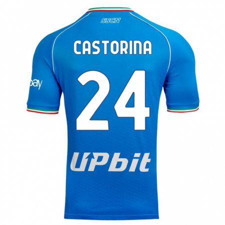 Kandiny Muži Alessandro Castorina #24 Modrá Obloha Dresy Hazai Csapatmez 2023/24 Triĭká