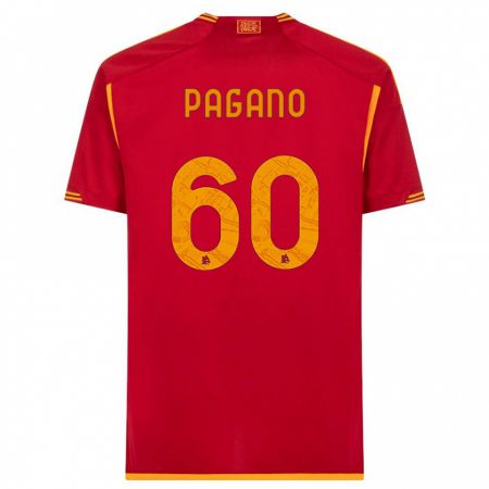 Kandiny Muži Riccardo Pagano #60 Červená Dresy Hazai Csapatmez 2023/24 Triĭká