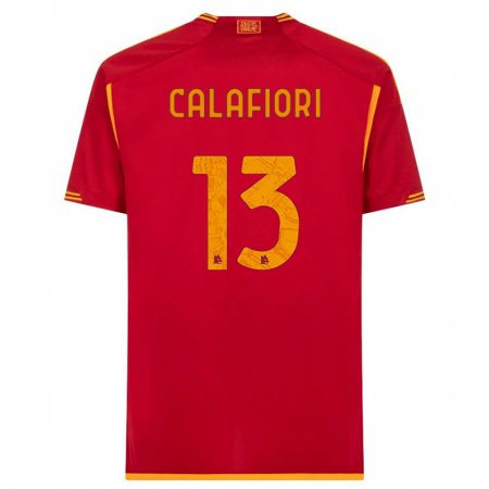 Kandiny Muži Riccardo Calafiori #13 Červená Dresy Hazai Csapatmez 2023/24 Triĭká