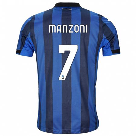Kandiny Muži Alberto Manzoni #7 Čierna Modrá Dresy Hazai Csapatmez 2023/24 Triĭká