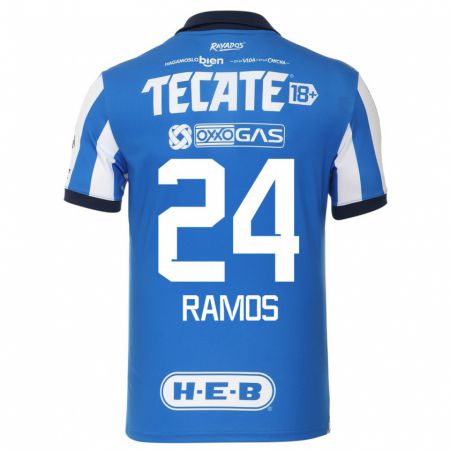Kandiny Muži César Ramos #24 Modrá Biela Dresy Hazai Csapatmez 2023/24 Triĭká