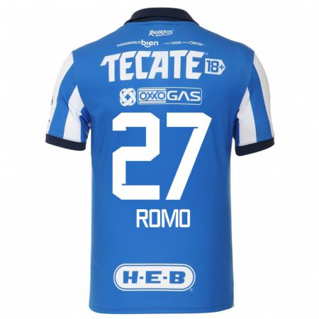 Kandiny Muži Luis Romo #27 Modrá Biela Dresy Hazai Csapatmez 2023/24 Triĭká