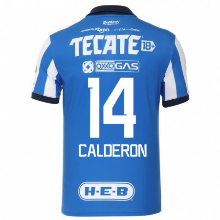 Kandiny Muži Alejandra Calderon #14 Modrá Biela Dresy Hazai Csapatmez 2023/24 Triĭká