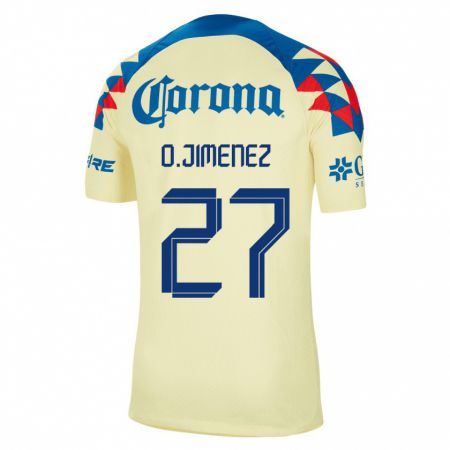 Kandiny Muži Óscar Jiménez #27 Žltá Dresy Hazai Csapatmez 2023/24 Triĭká