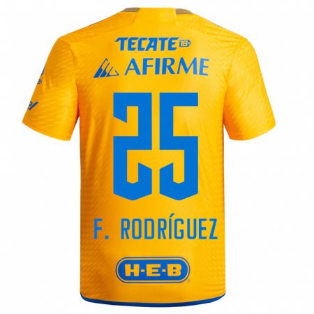 Kandiny Muži Felipe Rodríguez #25 Žltá Dresy Hazai Csapatmez 2023/24 Triĭká