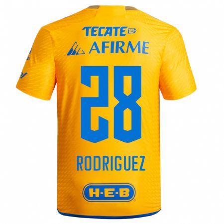 Kandiny Muži Luis Rodriguez #28 Žltá Dresy Hazai Csapatmez 2023/24 Triĭká