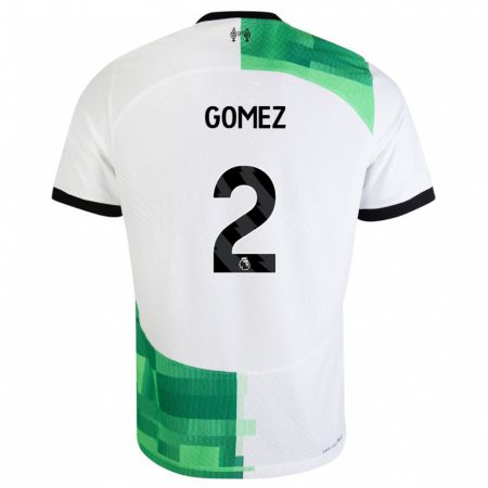 Kandiny Muži Joe Gomez #2 Biela Zelená Dresy Idegenbeli Csapatmez 2023/24 Triĭká