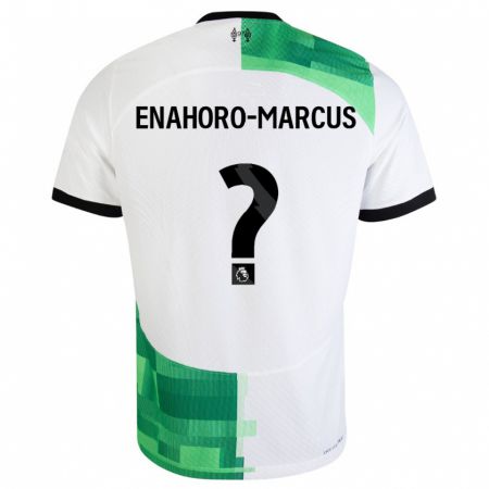 Kandiny Muži Louis Enahoro-Marcus #0 Biela Zelená Dresy Idegenbeli Csapatmez 2023/24 Triĭká