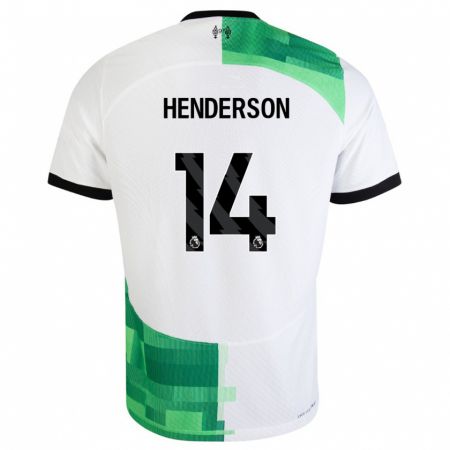 Kandiny Muži Henderson #14 Biela Zelená Dresy Idegenbeli Csapatmez 2023/24 Triĭká