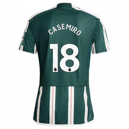 Kandiny Muži Casemiro #18 Tmavozelený Dresy Idegenbeli Csapatmez 2023/24 Triĭká