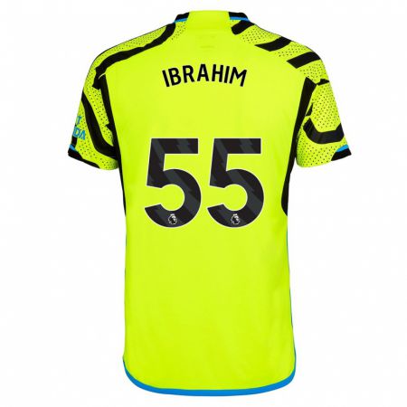 Kandiny Muži Bradley Ibrahim #55 Žltá Dresy Idegenbeli Csapatmez 2023/24 Triĭká