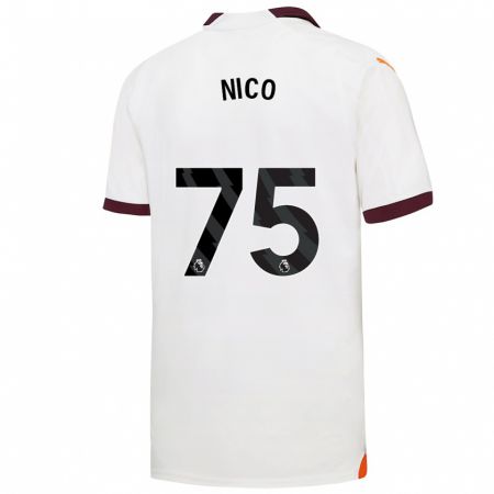 Kandiny Muži Nico O'reilly #75 Biely Dresy Idegenbeli Csapatmez 2023/24 Triĭká