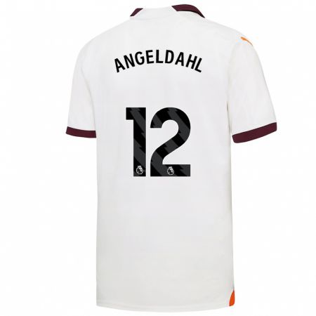 Kandiny Muži Filippa Angeldahl #12 Biely Dresy Idegenbeli Csapatmez 2023/24 Triĭká