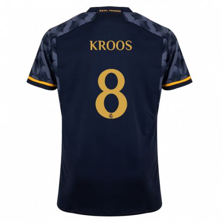 Kandiny Muži Toni Kroos #8 Tmavomodrá Dresy Idegenbeli Csapatmez 2023/24 Triĭká
