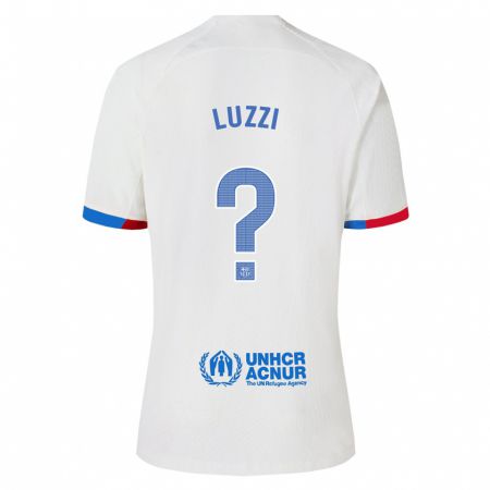 Kandiny Muži Fabian Luzzi #0 Biely Dresy Idegenbeli Csapatmez 2023/24 Triĭká