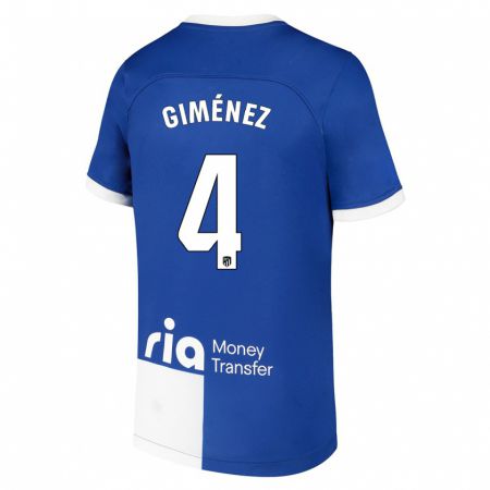 Kandiny Muži Félix Giménez #4 Modrá Biela Dresy Idegenbeli Csapatmez 2023/24 Triĭká