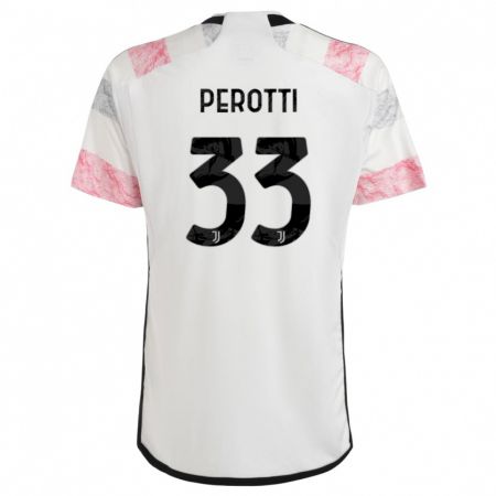 Kandiny Muži Clemente Perotti #33 Biela Ružová Dresy Idegenbeli Csapatmez 2023/24 Triĭká