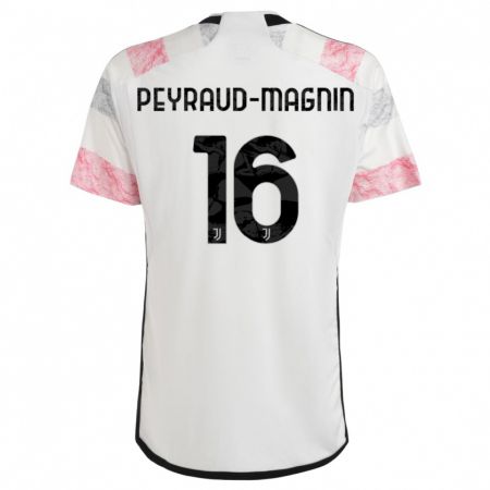 Kandiny Muži Pauline Peyraud-Magnin #16 Biela Ružová Dresy Idegenbeli Csapatmez 2023/24 Triĭká