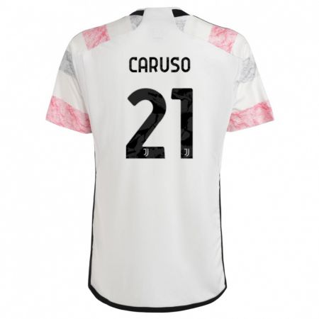 Kandiny Muži Arianna Caruso #21 Biela Ružová Dresy Idegenbeli Csapatmez 2023/24 Triĭká