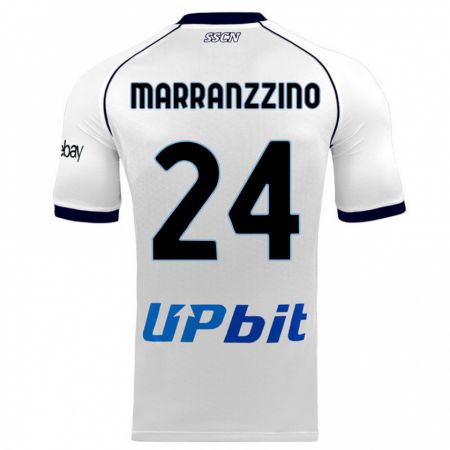 Kandiny Muži Pasquale Marranzzino #24 Biely Dresy Idegenbeli Csapatmez 2023/24 Triĭká